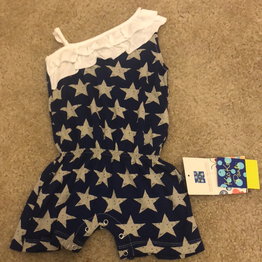 Kickee pants romper in “vintage stars”